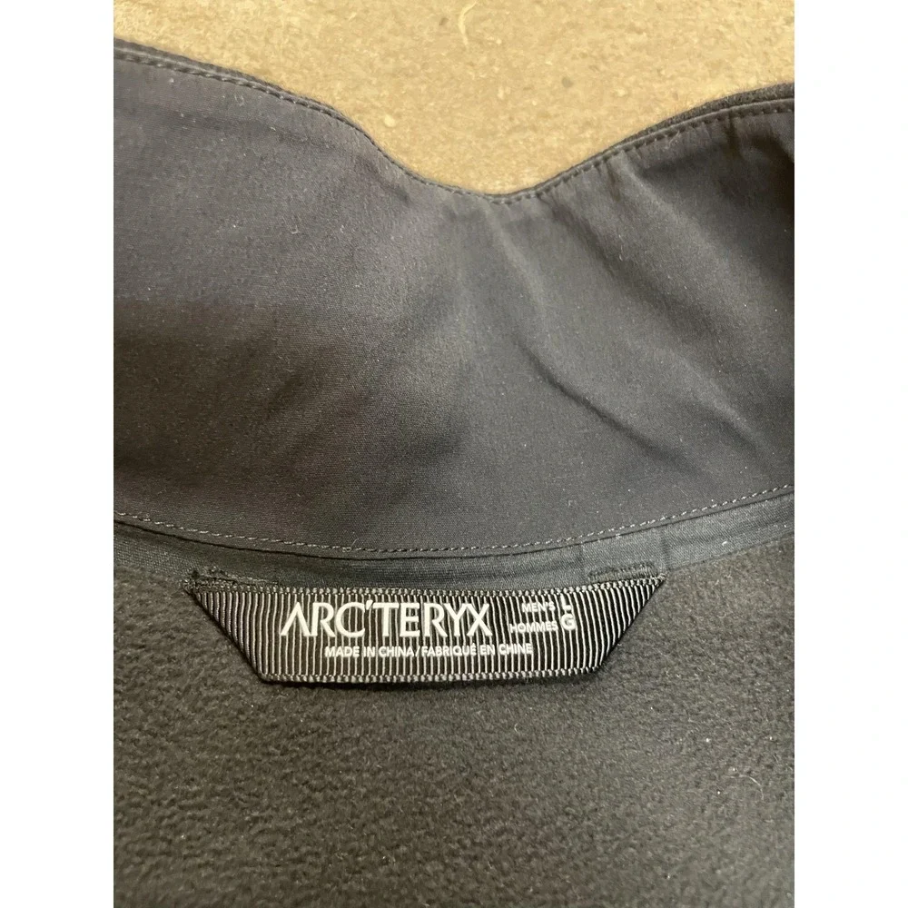 Arc'teryx Jacket Mens‎ Large Black Wool Softshell Full Zip Hiking Outdoor Trail
